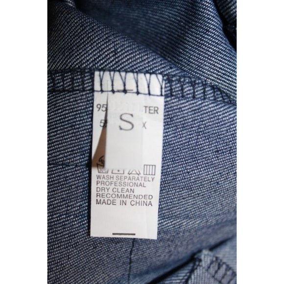 Women's Multi-Colored Bandana Patched Dark Blue Jeans With Pre Cut Rips Size: S - Picture 8 of 9